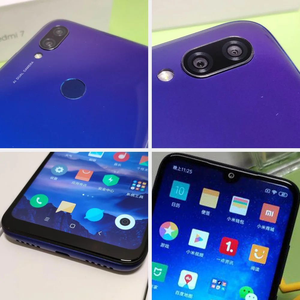 Ponsel Android Xiaomi Redmi 7, dengan casing, SIM ganda, Solt, ponsel Android, kamera ganda