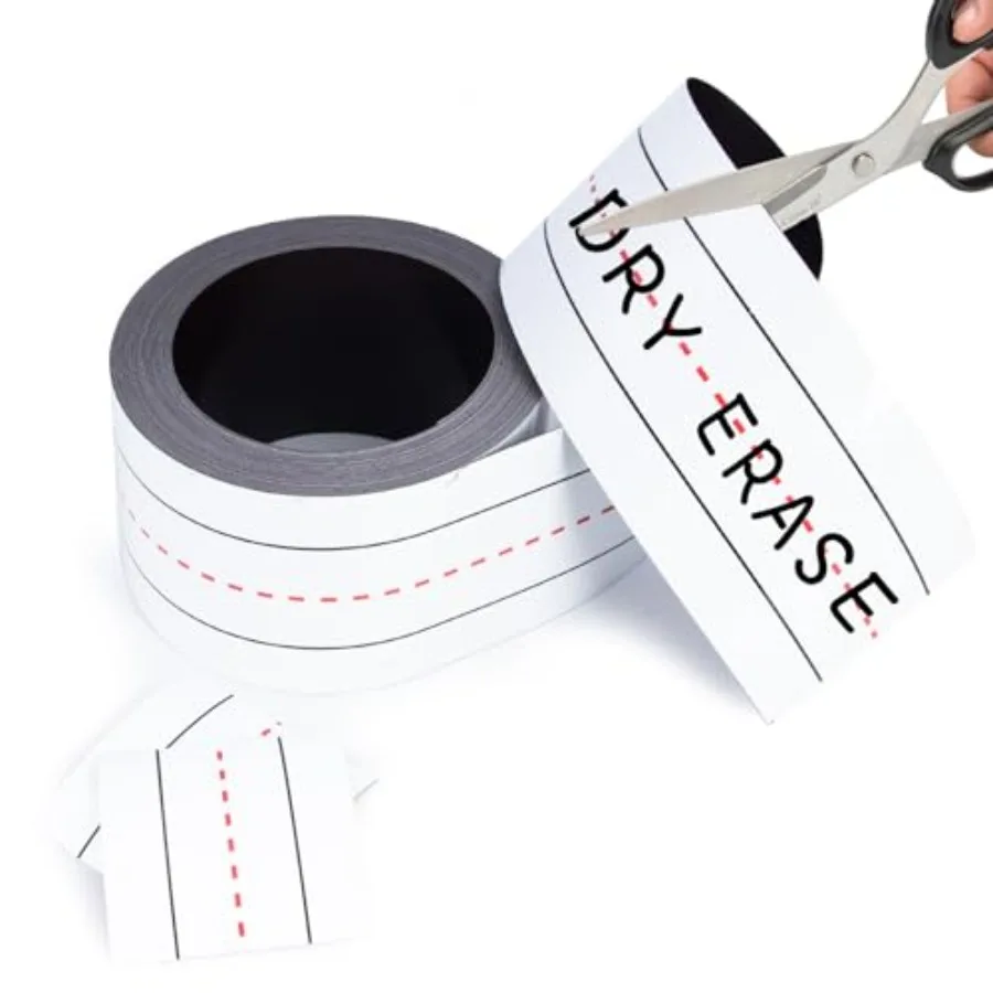 

Магнитные полосы для сухого стирания, белая магнитная лента в рулоне – стираемые этикетки, самоклеящиеся магнитные листы для холодильника, поделок и творчества