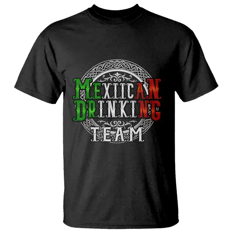 Mexican Drinking Team T Shirt Unisex Tee Tops Men Clothing Funny Mexico Flag Beer Party Printed Short Sleeved Harajuku Tshirt