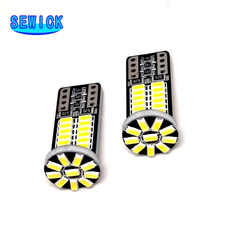 

100 шт., W5W T10 фотолампы Canbus 3014 34SMD 12 в 6000K 194 168