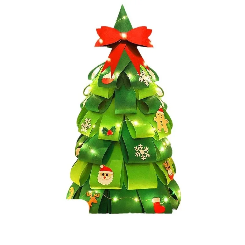 

Christmas decorations DIY felt Christmas tree shopping mall kindergarten atmosphere activity scene arrangement floor ornaments