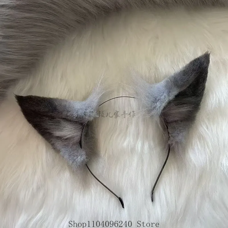 فرسان Projekt الأحمر تأثيري الأذن التدرج القط الذيل أنيمي عقال أغطية الرأس الدعائم اكسسوارات هالوين المشجعين هدية