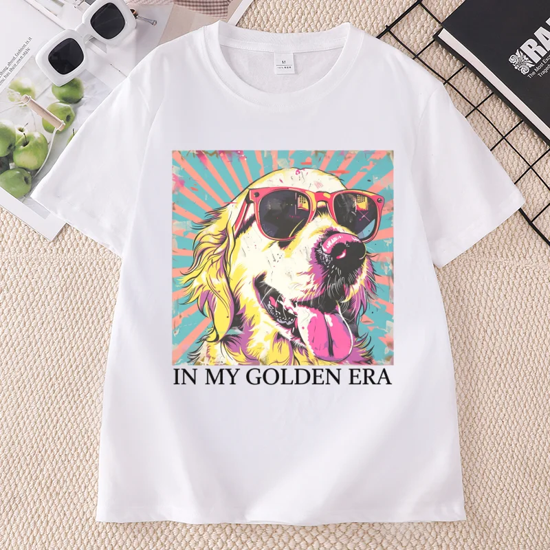 T-shirt In My Golden Retriever - Women'S Fashion From The 70S avis et prix