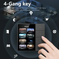 Tuya Zigbee 3.5 Inch Smart Wall Switch Touch Screen 4 Groups Switch 8-way Scene Radar Sensor Dimming Switch Curtain Smart Home 4