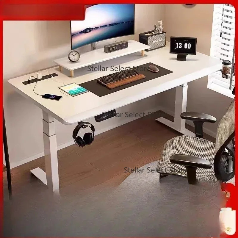 Solid wood electric lifting table computer desk, home desk, study table, e-sports table desk