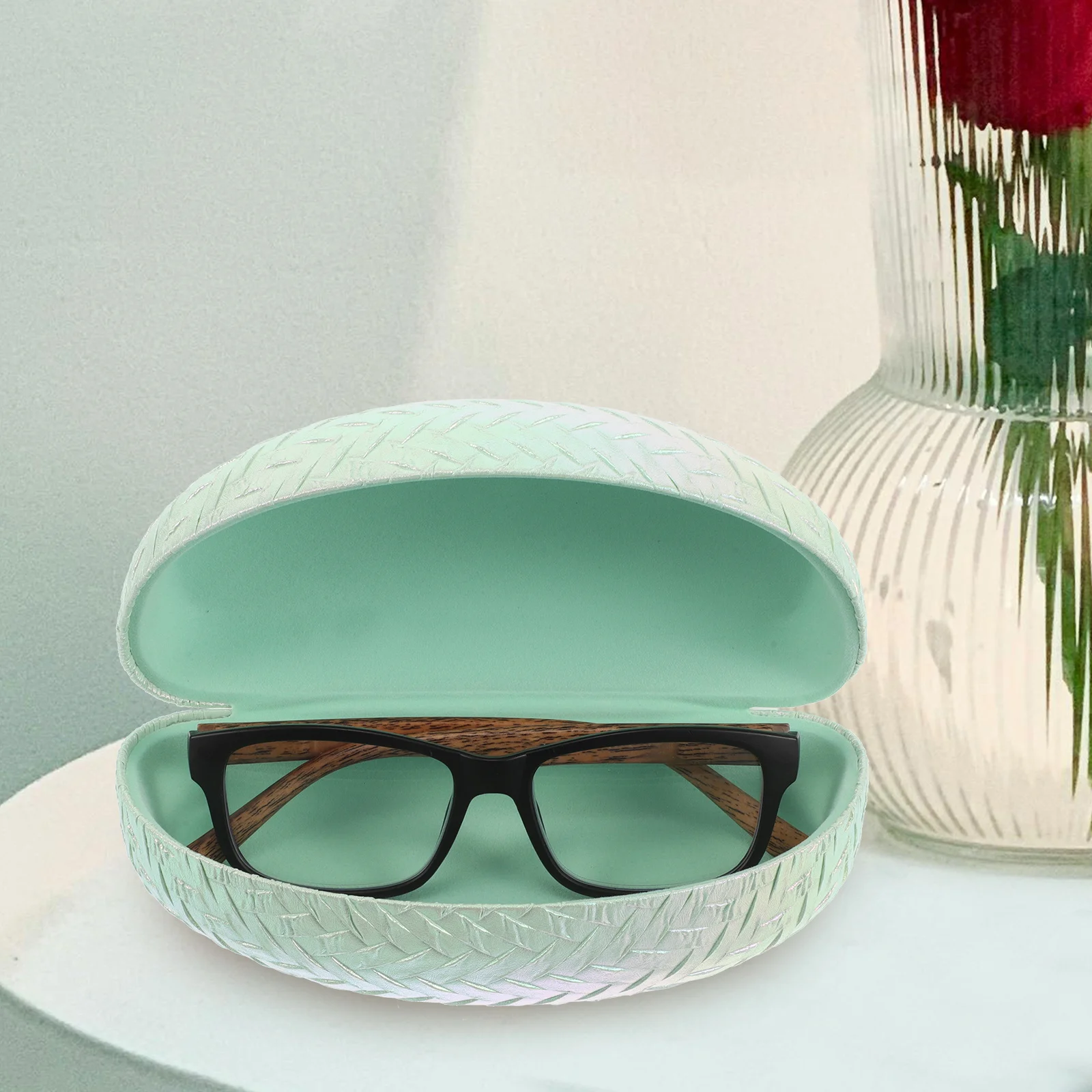 

Colorful Gradient Eyeglass Case PU Zipper Shockproof Travel Sunglasses Hard Shell Portable Protective Eyewear Case Unisex