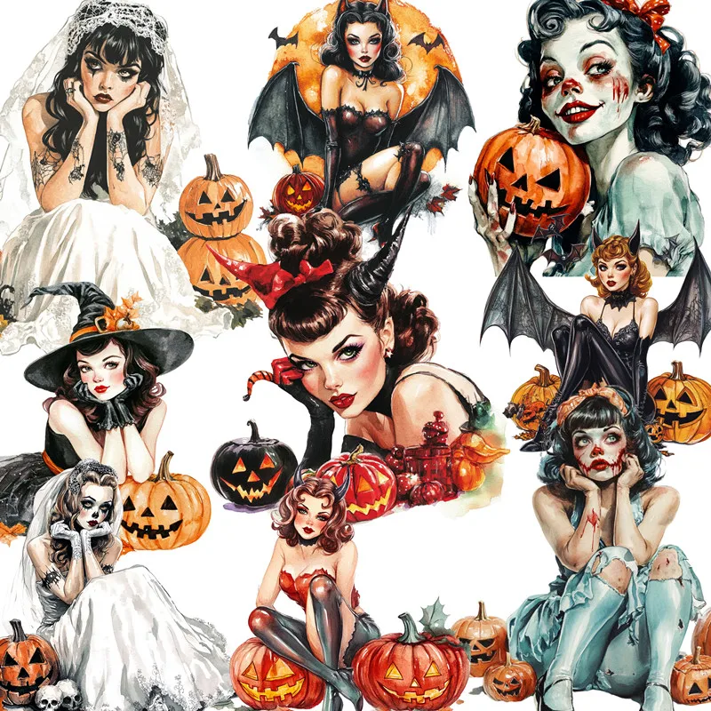 

Halloween girl bride Stickers Crafts And Scrapbooking stickers kids toys book Decorative sticker DIY Stationery