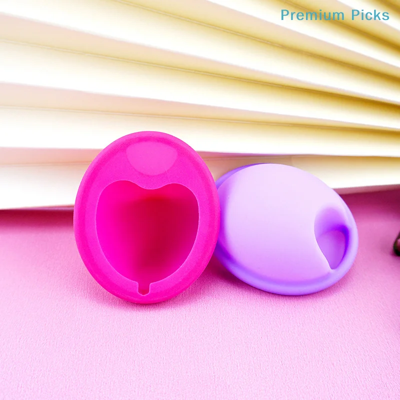 portable1pcs Silicone Flat Fit Design Extra Thin Reusable Silicone Menstrual Disc For Women Menstrual With Pull Tab Sterilizing