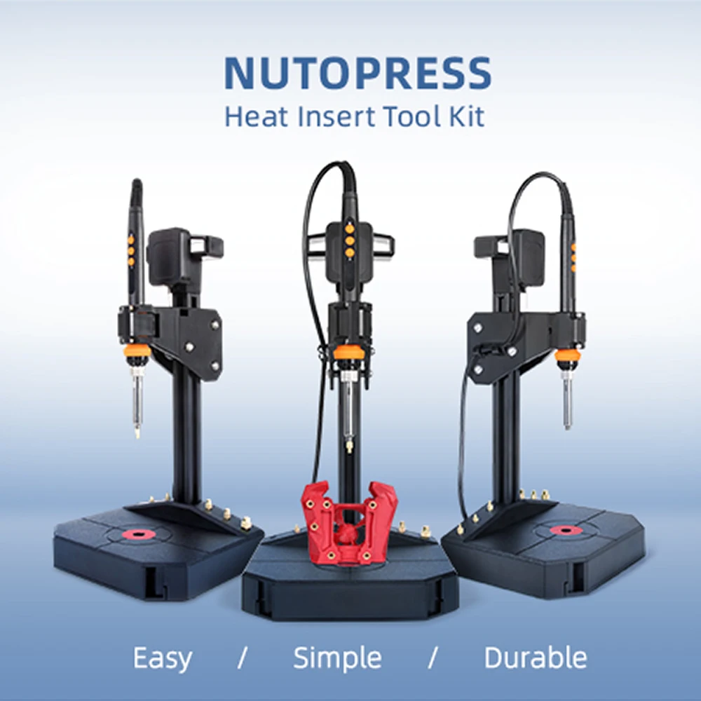 

Инструмент для термопрессования вставок, наконечник для паяльника, набор для врезки резьбовых вставок M2 M3 M4 M5 M6 M8 для деталей 3D-печати