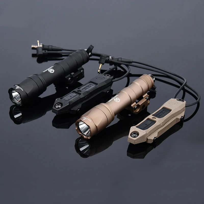 WADSN M300B M600C Tactical Flashlight Airsoft Dual Function Pressure Switch Hunting PEQ Weapon Scout Lights Fit Picatinny Rail