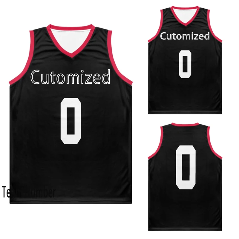 

HYCOOL Personalized Customized School Basketball Uniform Men Jersey White Black Sportswear Basketball Vest Cosplay Costume