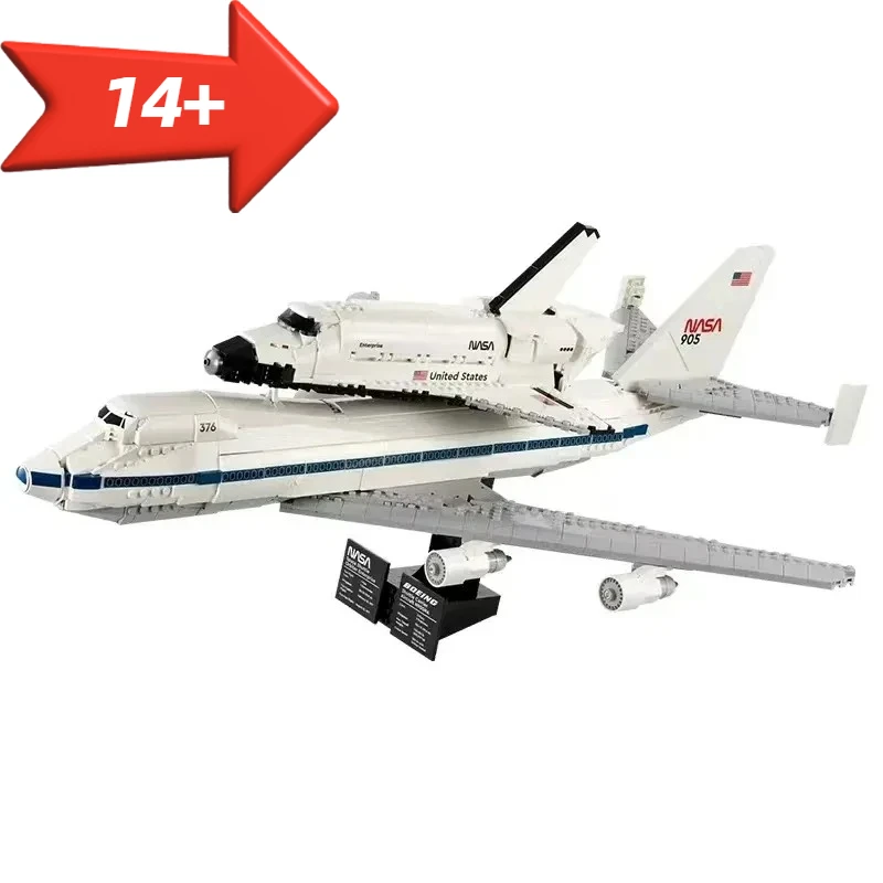2025 New 10360 Shuttle Carrier Aircraft Space Plane Bricks DIY Assemble Model Educational Toy For Children Gift