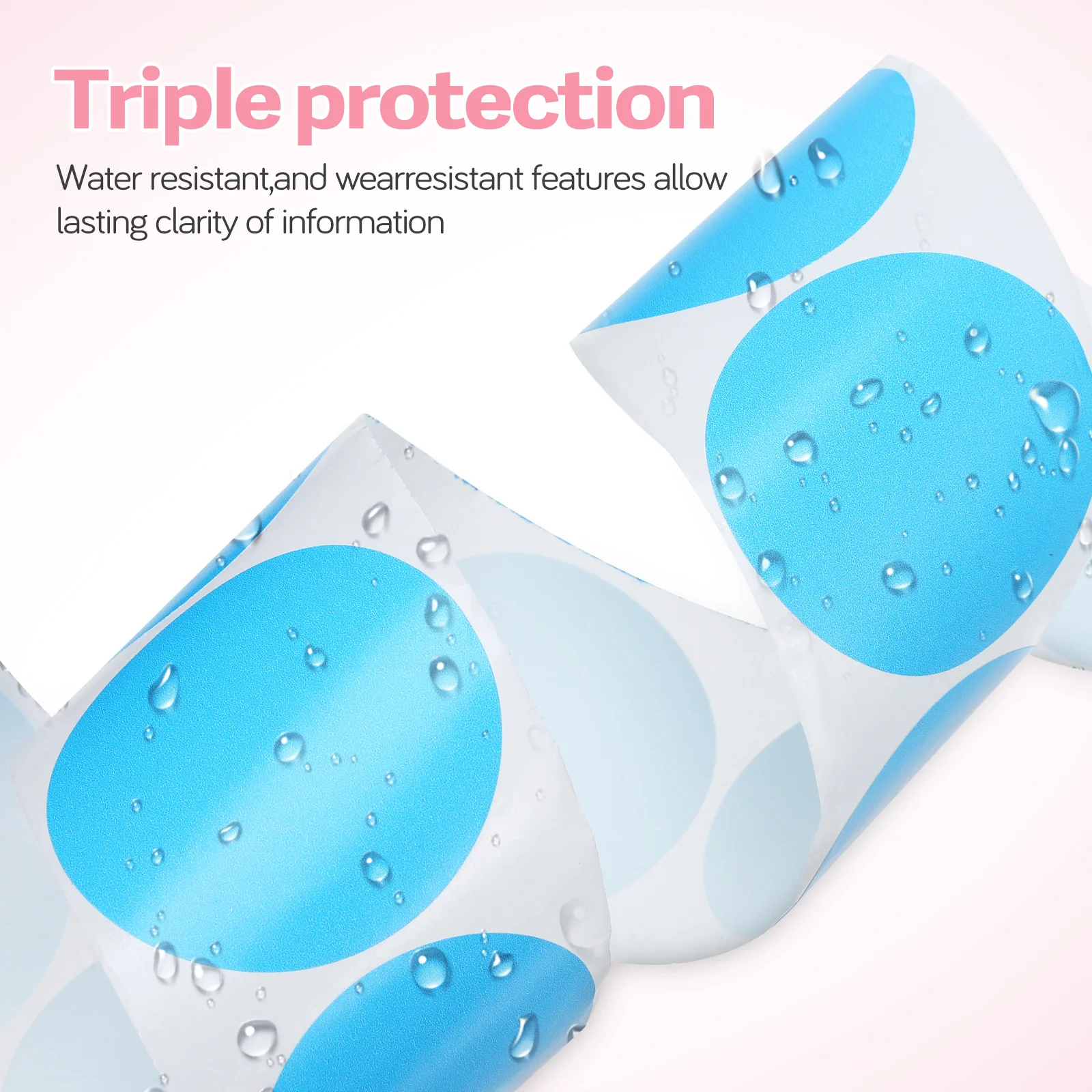 

5 Rolls Thermal Label Stickers Round Thermal Labels Self Adhesive Sticker Paper For Office Inventory File Classification