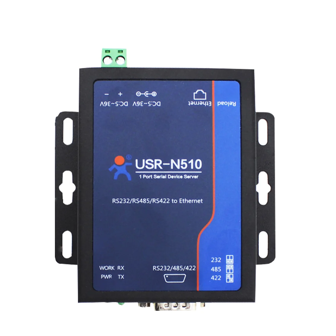 USR-N510 RS232 RS485 RS422 1 puerto Convertidor serie a Ethernet Puerta de enlace Modbus