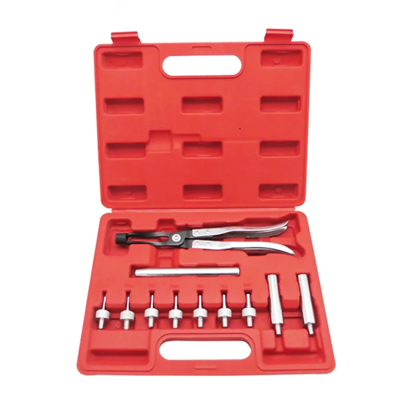 11Pcs Valve oil seal disassembly tool Cylinder Head Valve Spring Compressor Kit Stem Seal Installer Remover Plier Repair Tool