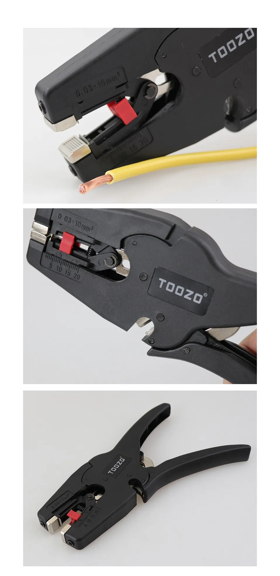 Abisolierzange, Abisolierzange, automatisch, 0,08–10 mm, 32–7 AWG, Schneider, Kabelschere, D3, Multitool, einstellbare Präzision – Detail 4