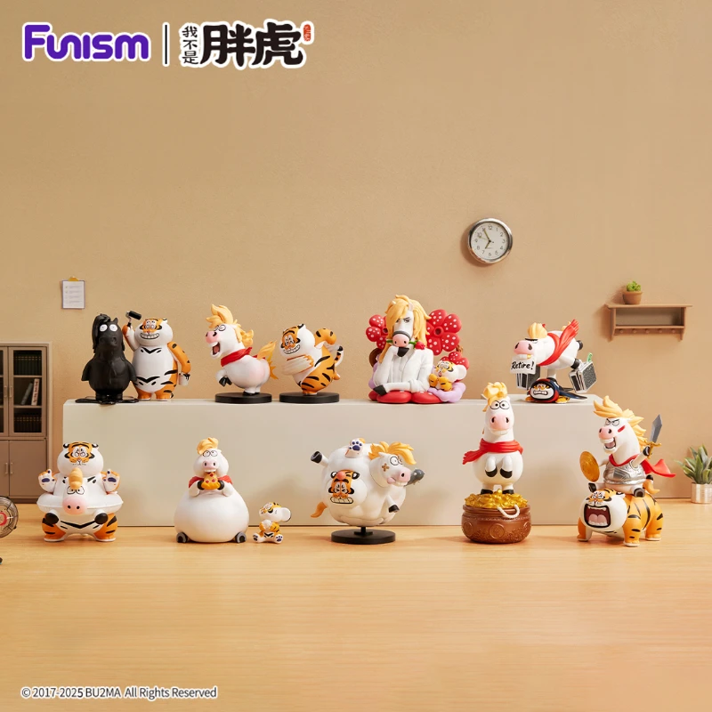 

Фигурка-сюрприз FUNISM «Толстый тигр Александр» из серии «Настоящий безумный конь», милый подарок для детей на день рождения, серия «Сюрприз-бокс»