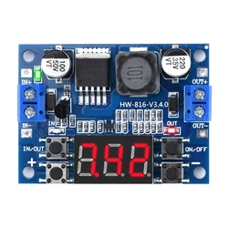 7~36V to 0.5V~35V LM2596 DC DC Step Down Converter Voltage Regulator LED Display Voltmeter Buck Adapter Adjustable Power Supply