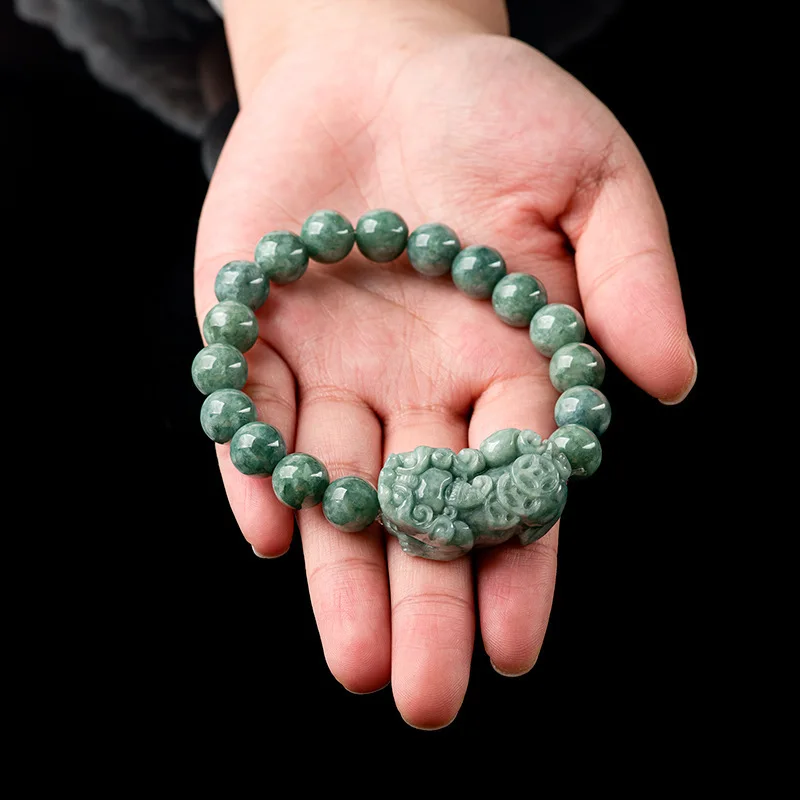 Natural A-goods Jadeite Money Fortune Pixiu Bracelet Retro Simple Exquisite Best Selling Mascots Fashion Jewelry Holiday Gift 3