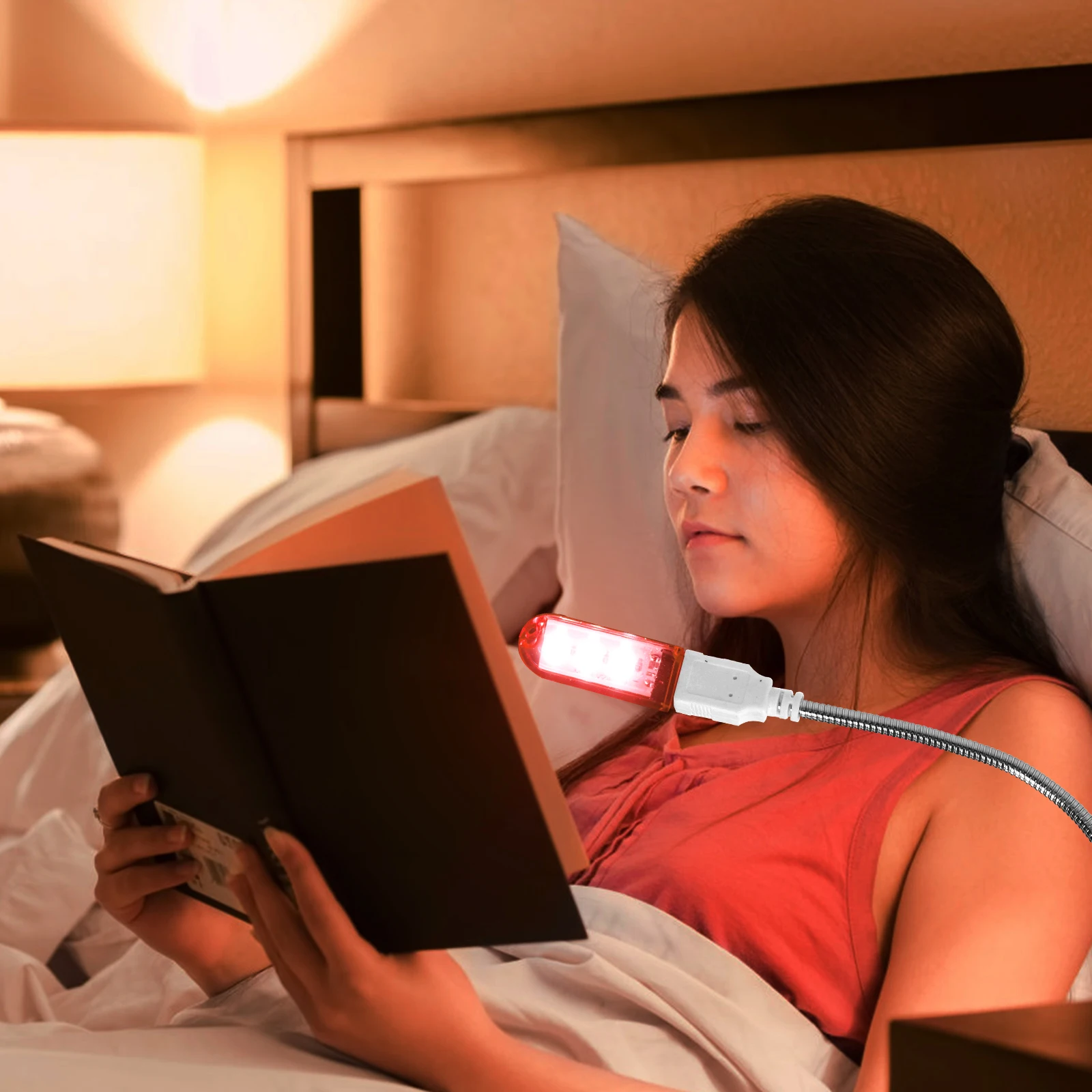 

USB Night Light Portable Mini Laptop Bedside Reading Decor Durable Energy Saving Trip Friendly Material Workmanship USB Computer