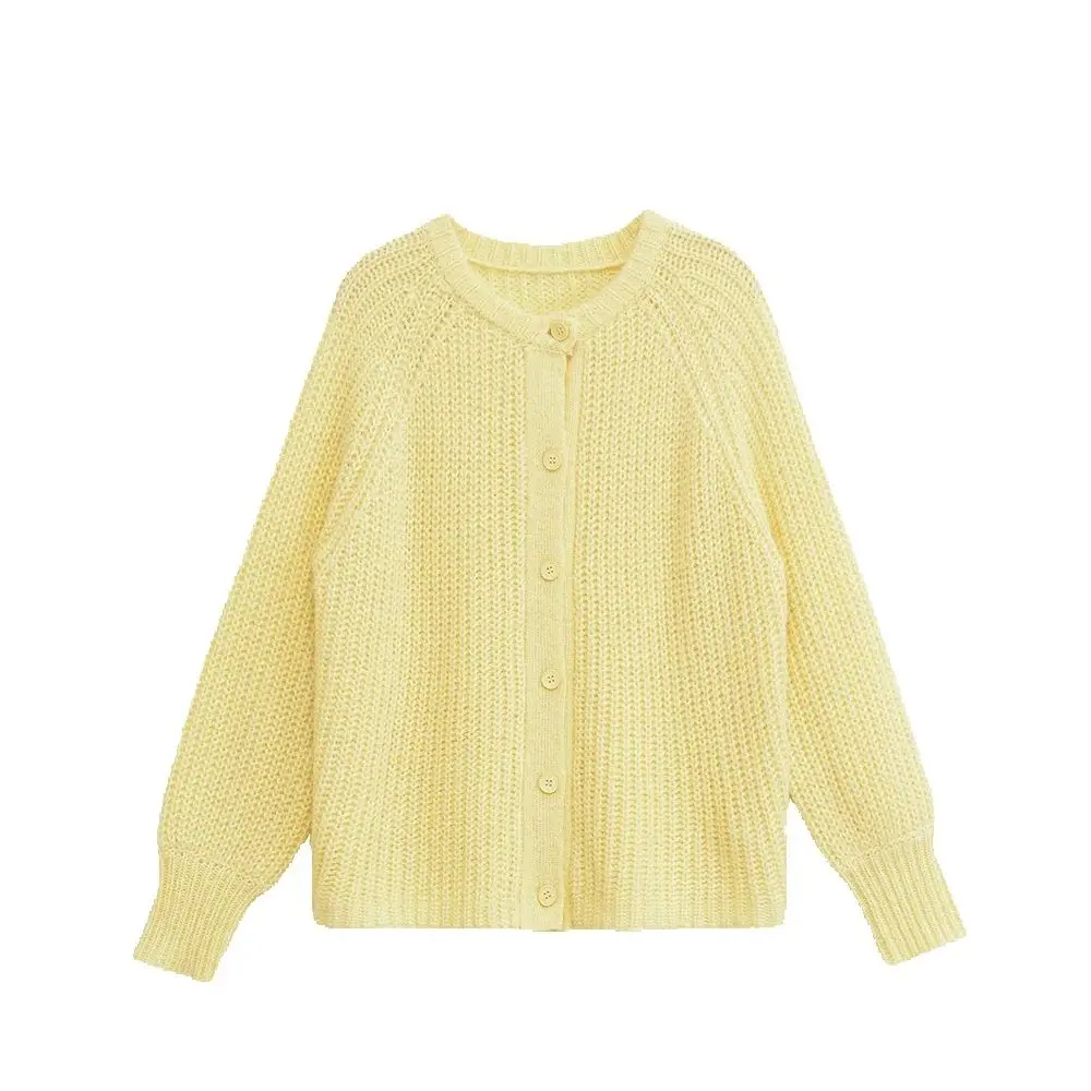 

Новый женский однобортный вязаный кардиган во французском стиле в европейском и американском стиле