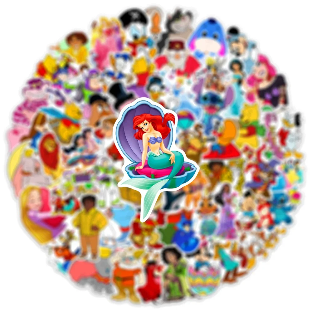 100 pçs novo bonito personagem disney mickey mouse buzz lightyear ponto adesivos diy portátil bagagem skate graffiti brinquedo