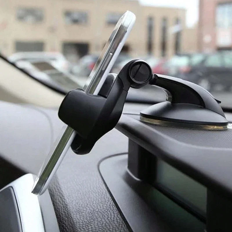 Suporte universal para telefone para carro - Suporte para painel de pára-brisa com liberação de uma mão para smartphone