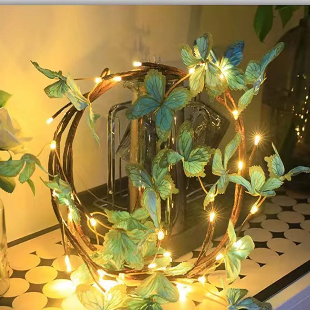 LED simulation branches can bend DIY modeling rattan lights string holiday decoration background wall bedroom room layout USB