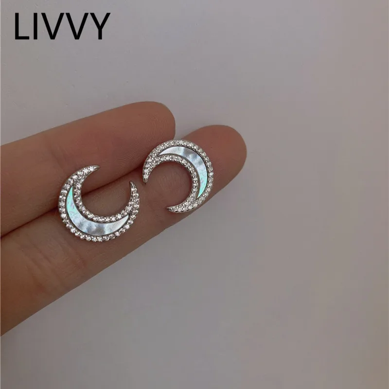 LIVVY-Boucles d'Oreilles en Argent pour Femme, Bijoux Faits à la Main, Style Rétro, Français, Romantique