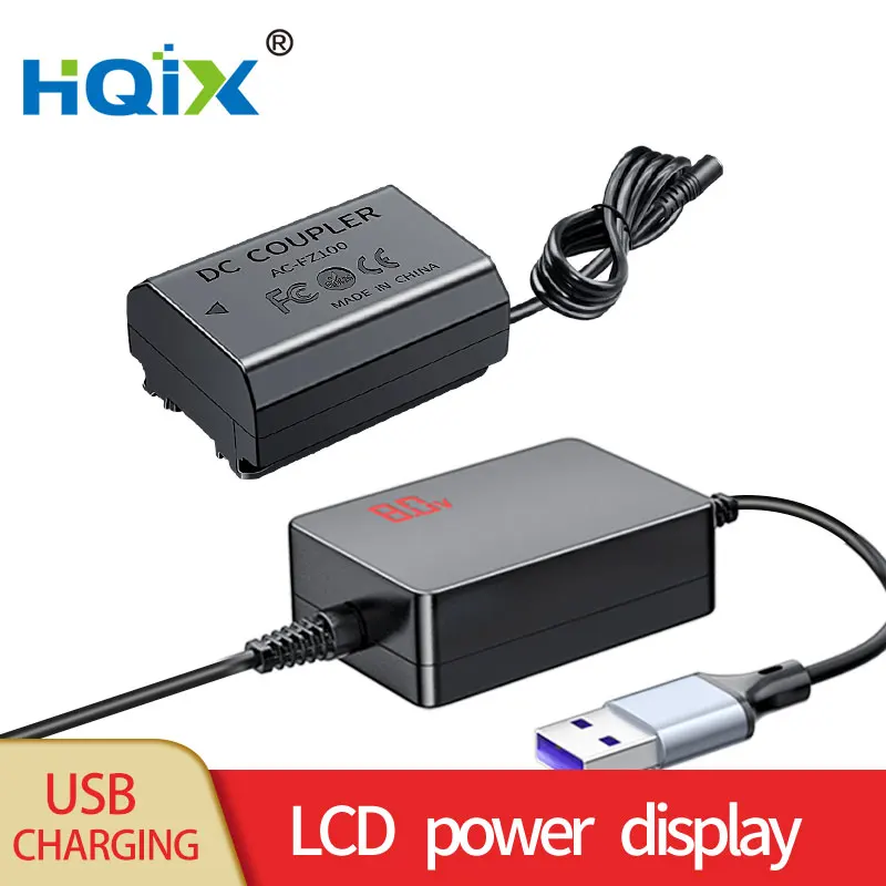 

HQIX for Sony A6700 A7CR ILME-FX30B A7CⅡ ZV-E10 Mark II / ZV-E10 2 Camera NP-FZ100 Virtual Battery USB Power Adapter