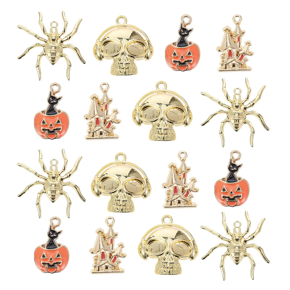 

20 Pcs Halloween Earrings Pendant Ornaments Pendants Jewelry Accessory DIY Alloy