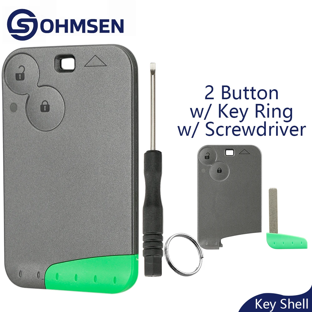 

2-кнопочный брелок для дистанционного ключа + необрезанное лезвие для Renault Laguna Espace Vel Satis 2001-2016