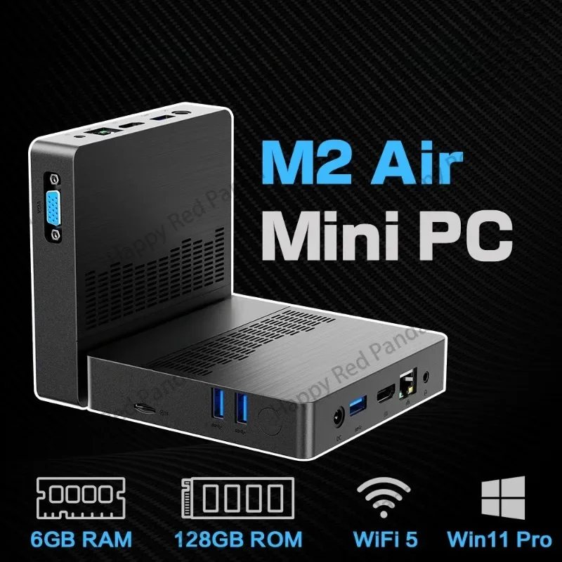 

Mini PC M2 Air N4000 Windows 11 6GB RAM 128GB ROM Dual-Band WiFi Bluetooth USB Mini Computer