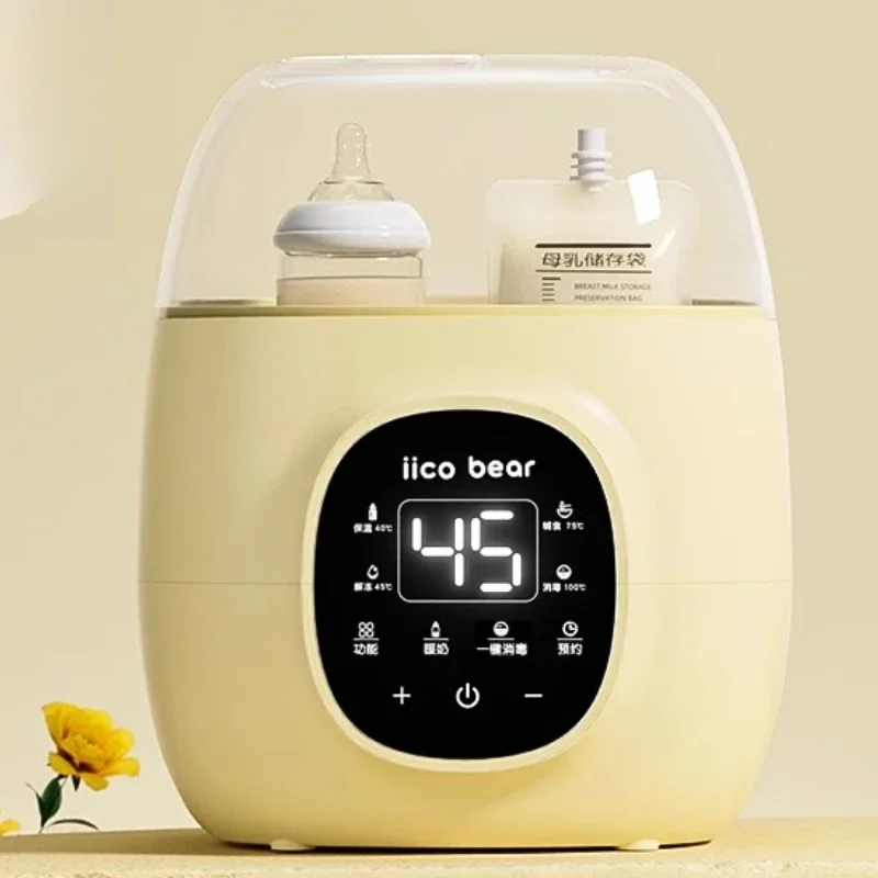 Automatische melkverwarmer, babymmoedermelkverwarmer, intelligente warmtebehoud en ontdooien, steriliseren en verwarmen 2 in 1