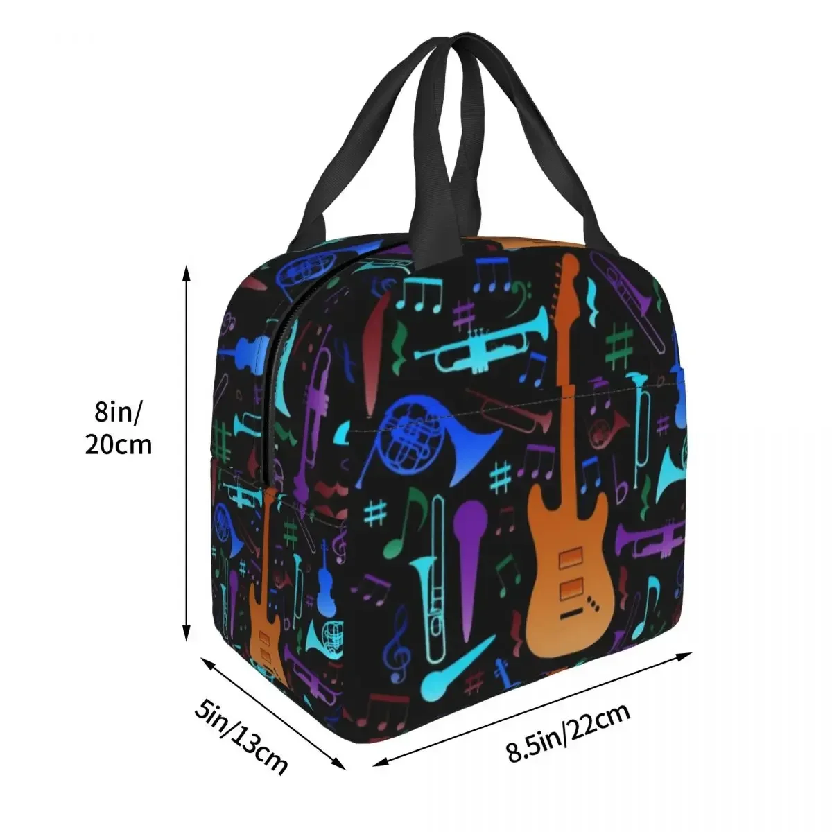 Sac à lunch isotherme thermique pour femme, notes de musique de musicien, JEPiano, fourre-tout portable pour enfant, boîte de rangement pour enfants à l'école