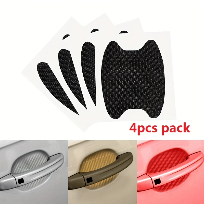 4Pcs/Set Car Door Sticker Scratches Resistant Cover Auto Handle Protection Film Exterior Accessory