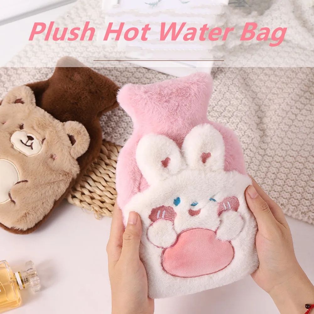 Cute Hot Water Bottle Warm Belly Treasure Cartoon Warmer Filled Explosion-proof Portable Winter Reusable Hand Warmer Outdoor