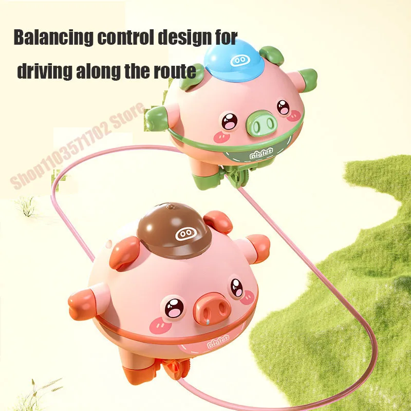 Tumbler children's automatic balance, pig black technology, single wheel self balancing vehicle, walking steel wire, no battery