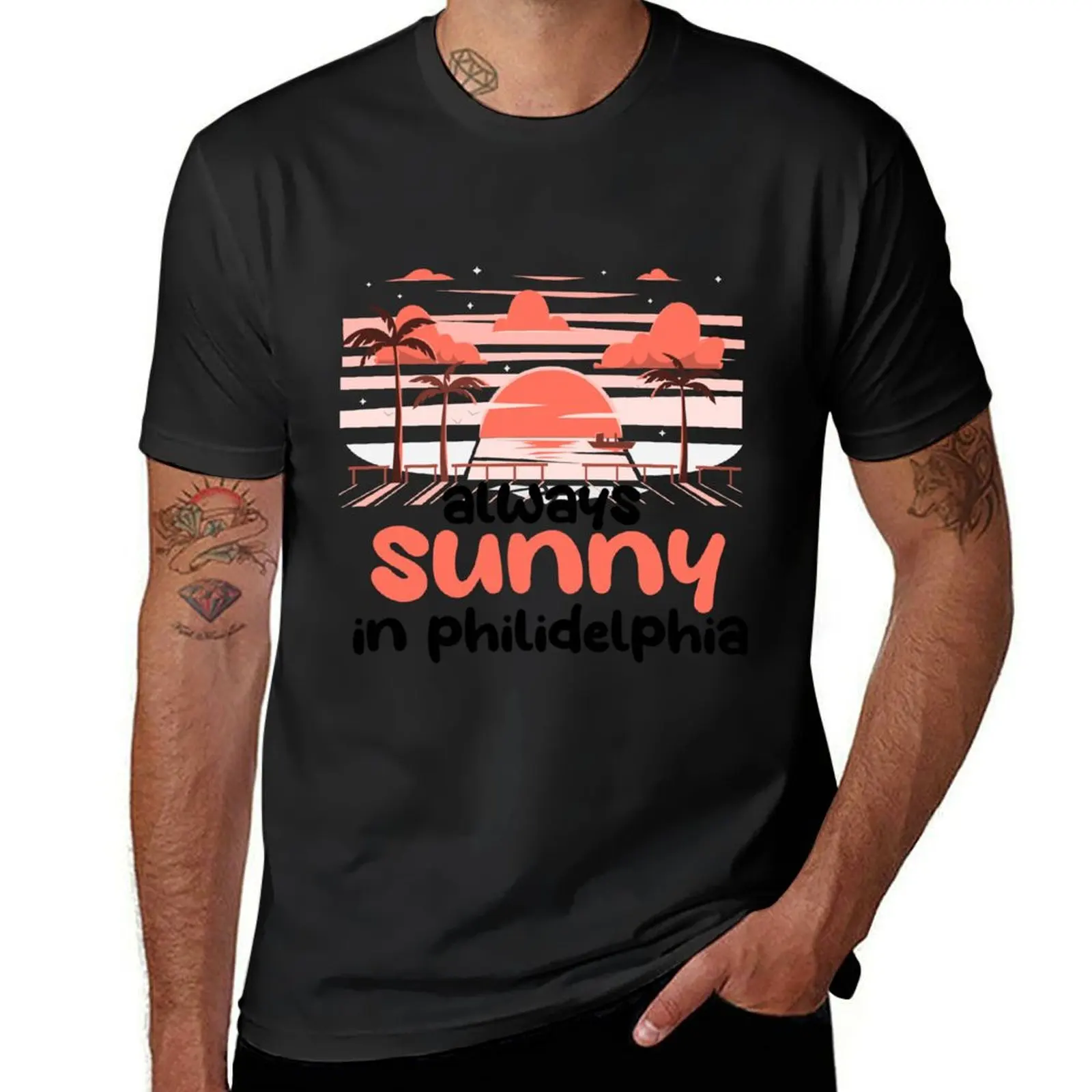 always sunny in philidelphia T-Shirt for a boy korean fashion mens graphic t-shirts