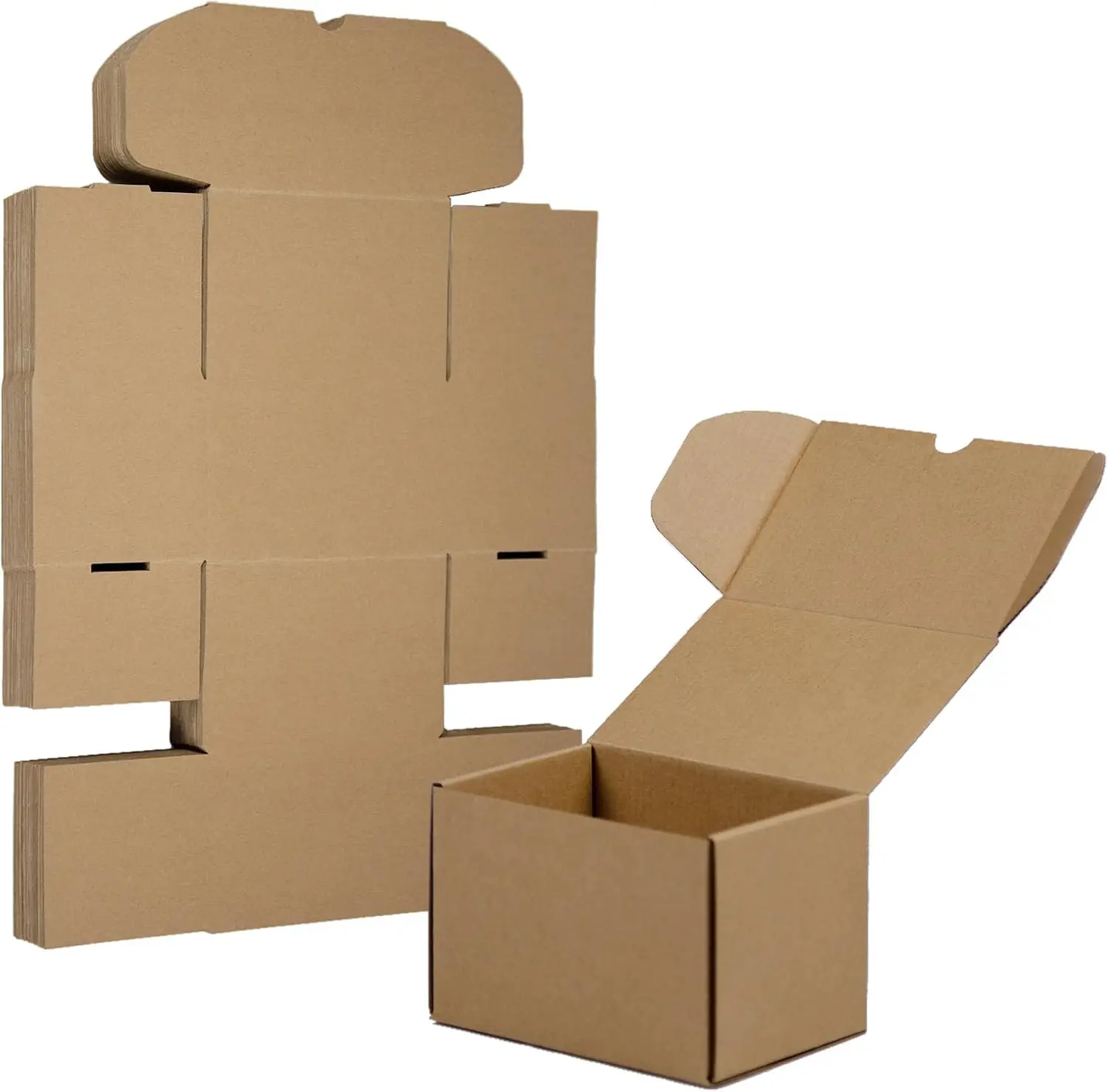 

25 Pack 6x4x4 Corrugated Cardboard Boxes, Brown Mailers for Small Business Shipping