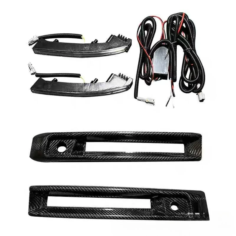 

Applicable to W464 Mercedes-Benz big G-class g63 modified AMG front bar day running light carbon fiber grille with light decorat