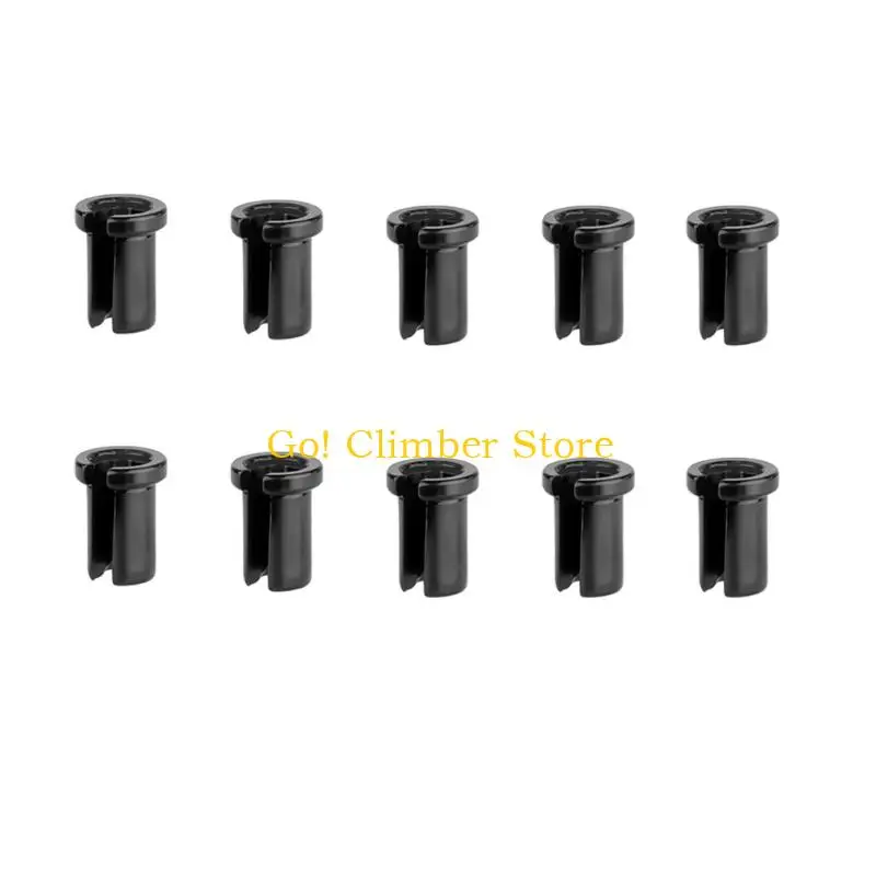 Q84C Bike Frame Cable Routing Guides, 10pc Black Insert Set for Brake Housing and Gear Cable Service Repair Use Stock