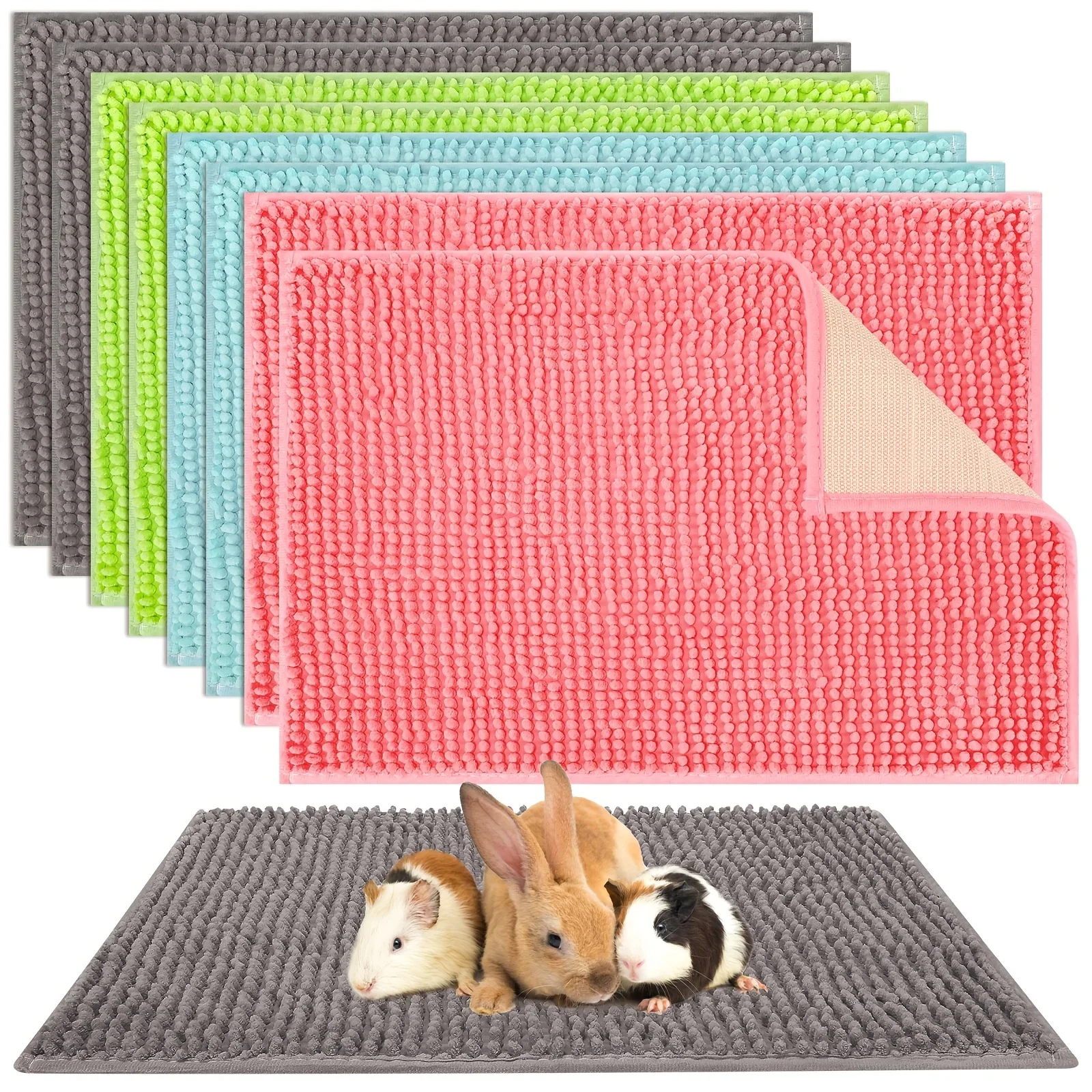 

KEEHOME 8pcs Guinea Pig Cage Liner for Guinea Pig Cage Bedding Reusable Rabbit Mat Pad Washable Training Pad Animal Sleeping