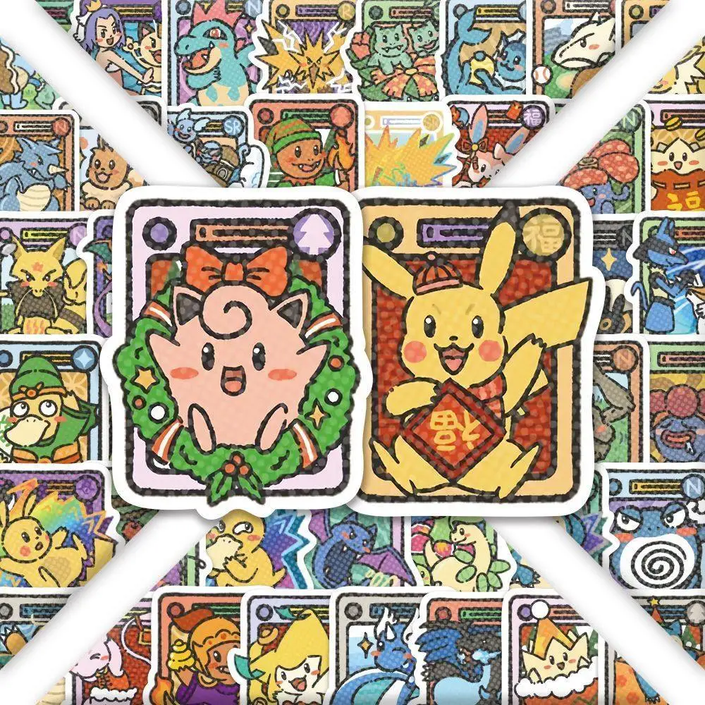 

Hot Sale 180 Sheets Pokemon Stickers Set Kawaii Anime Pokedex Vinyl Waterproof Decals Water Bottle Laptop Decor Gift for Teens