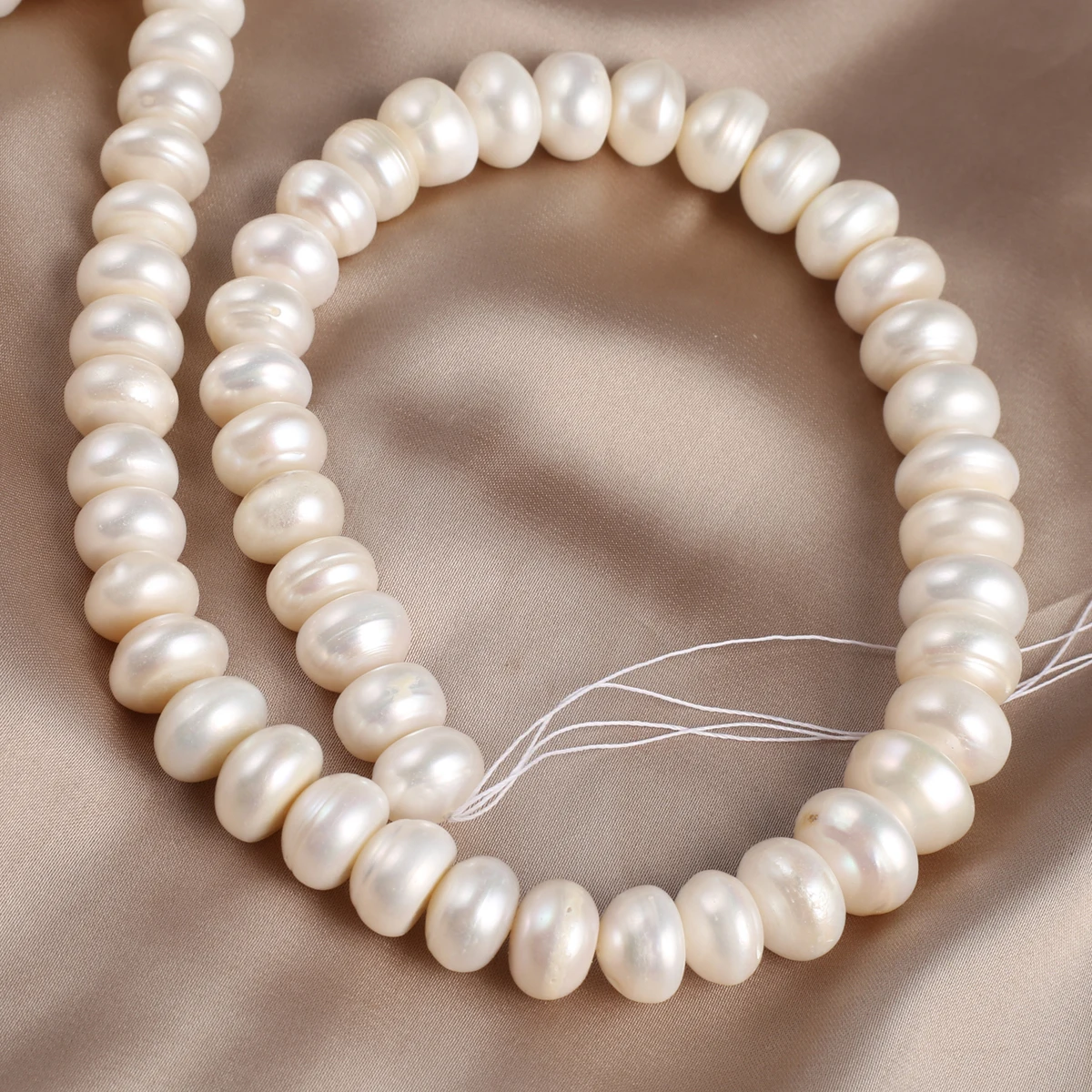 Natural Pearl Large Flat Piece Bead Plump Shape Elegant Appearance for DIY Jewelry Making Handmade Bracelet Necklace Length 36cm