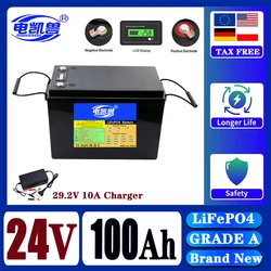 New 12V 100Ah 200Ah 280Ah 300Ah 320Ah LiFePO4 battery pack 24V 100Ah 150Ah suitable for RV and yacht solar wind power systems