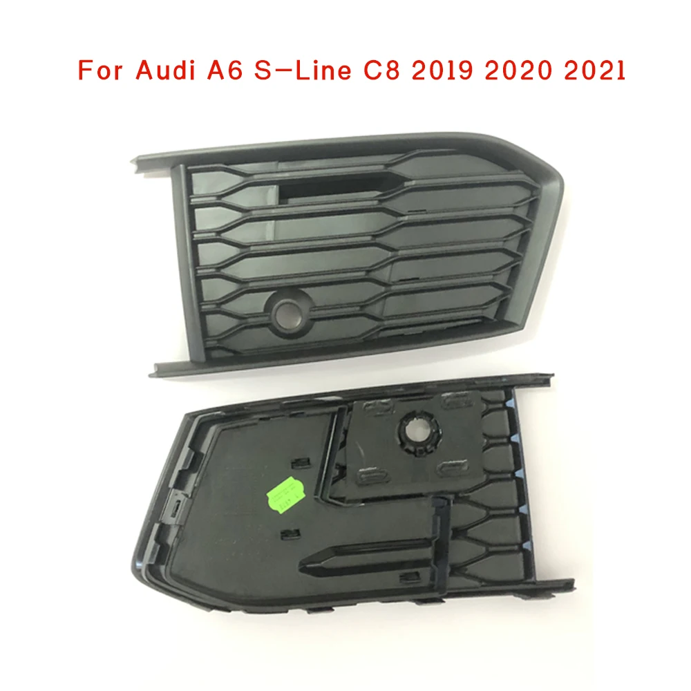 Auto Left Right Side Front Lower Bumper Fog Light Grille Grill Cover Frame Trim For Audi A6 S-Line C8 2019 2020 2021 Car Styling