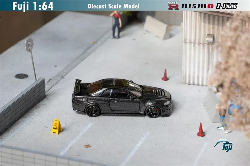 Fuji 1:64 Skyline R34 GT-R Nismo Z-Tune Carbon Limited999 รถโมเดลDiecast