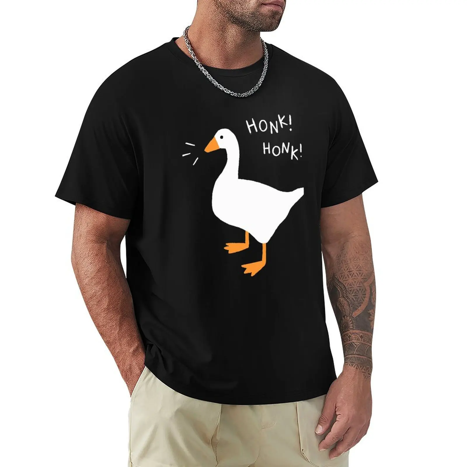 

Rengoku Honk Goose Fashion TShirt Design Untitled Goose Games Funny Adventure Cotton Shirts Men T-Shirt Tees Streetwear