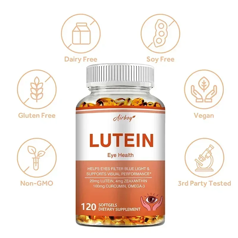 

Lutein - Help with Vision Health, Eye Puffiness, Relieve Fatigue and Support Eye HealthSupplements